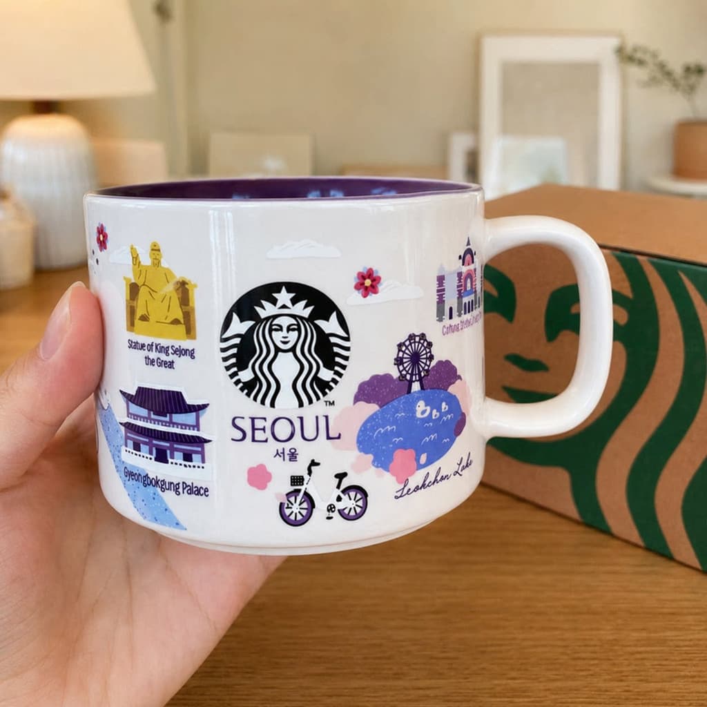 Starbucks Cup Korea City Series Seul Caneca Escritório Xícara de cerâmica Presente de feriado Xícara de café