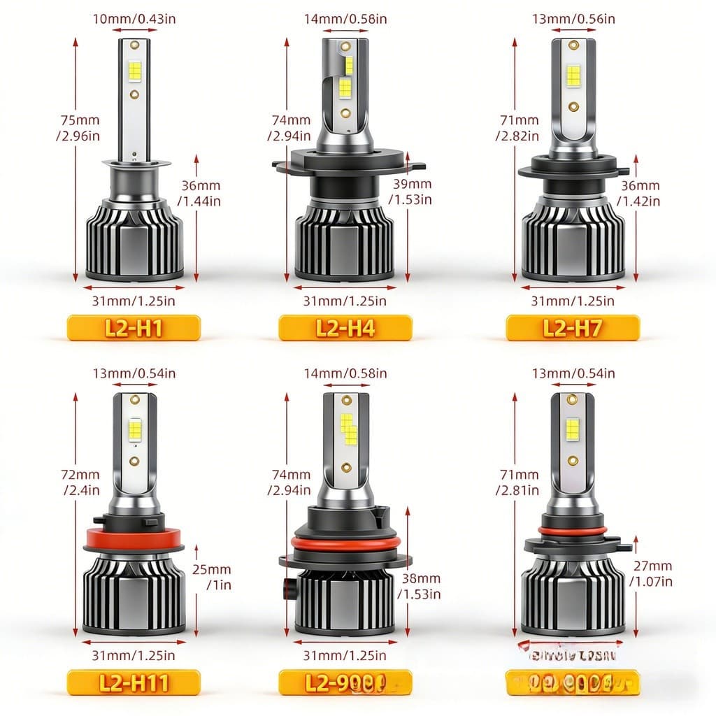 A8 Carro LED Farol H7 Super Brilhante Concentrador LâMpada Do Carro LedH4H1H11