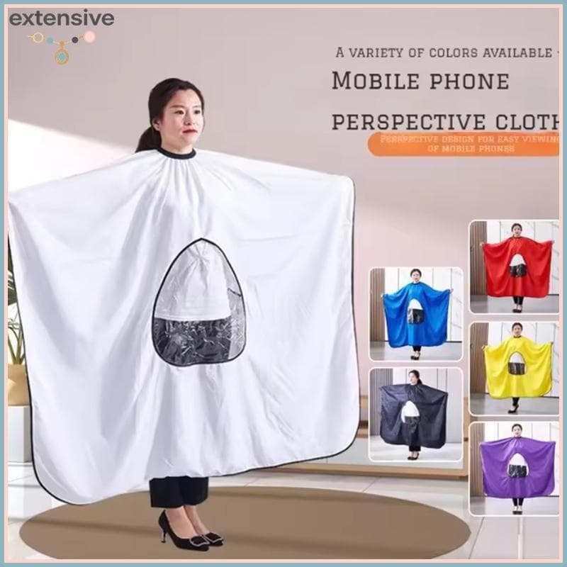 EA & Moda Salão De Cabeleireiro Capa Barbeiro Com Janela De Visualização Transparente De Corte De Cabelo Avental De Barb