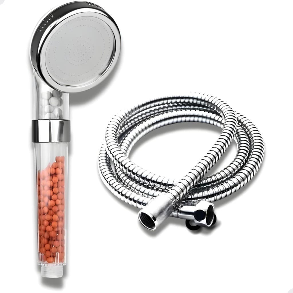 Kit Ducha Lavatório Ionizada Bioativada + Mangueira Engate 1,2m