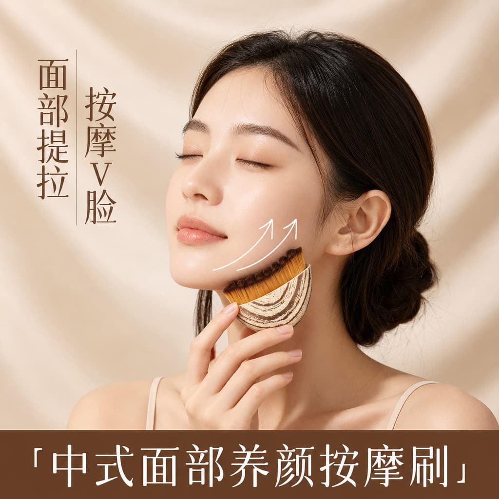 Beleza Chinesa!Escova de contorno linfático Facial v Face Lifting endurecimento ferramenta útil escova de massagem olho