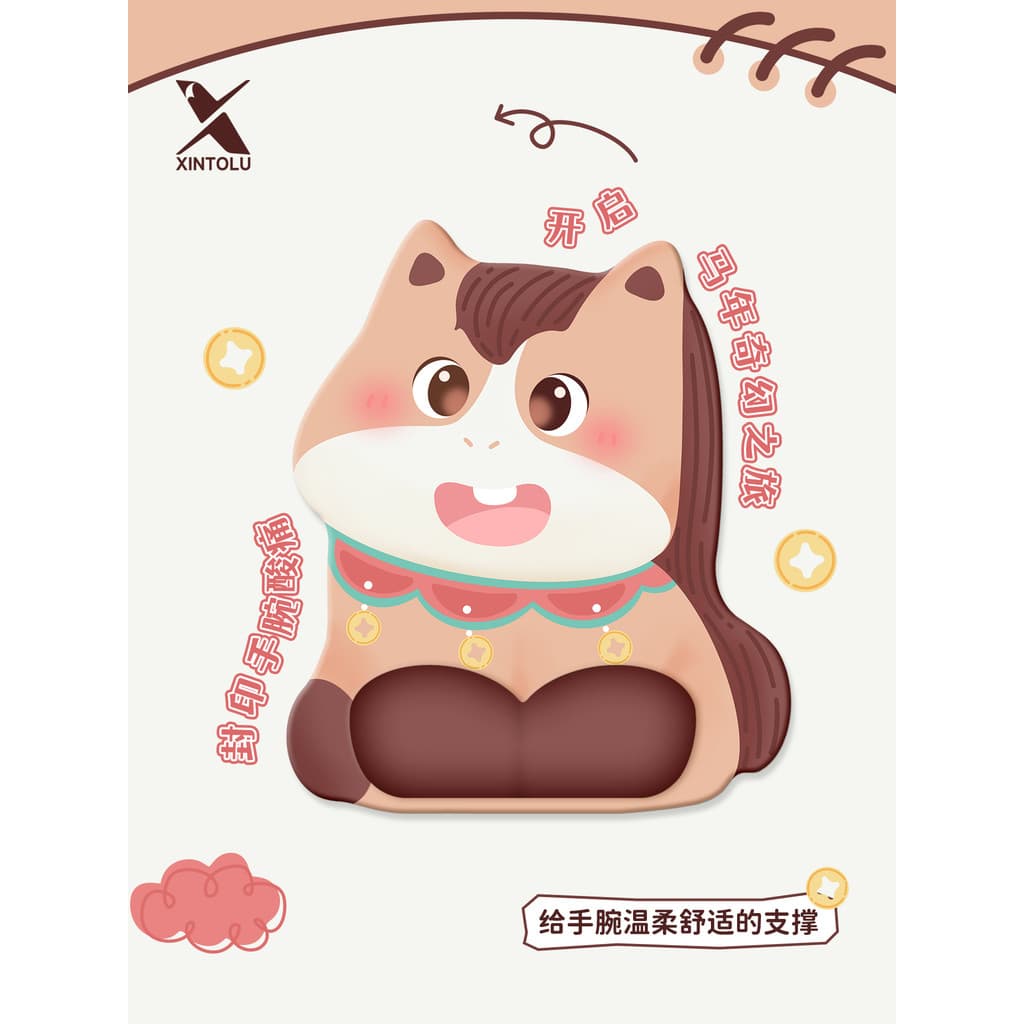 2026 ano novo limitado pulso mouse pad ano do cavalo bonito feminino almofada de pulso mouse pad descanso de pulso palma