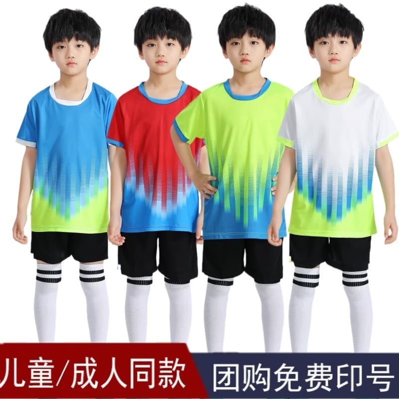 Crianças placa de luz camisa de futebol terno masculino de manga curta crianças estudantes terno de treinamento de vôlei