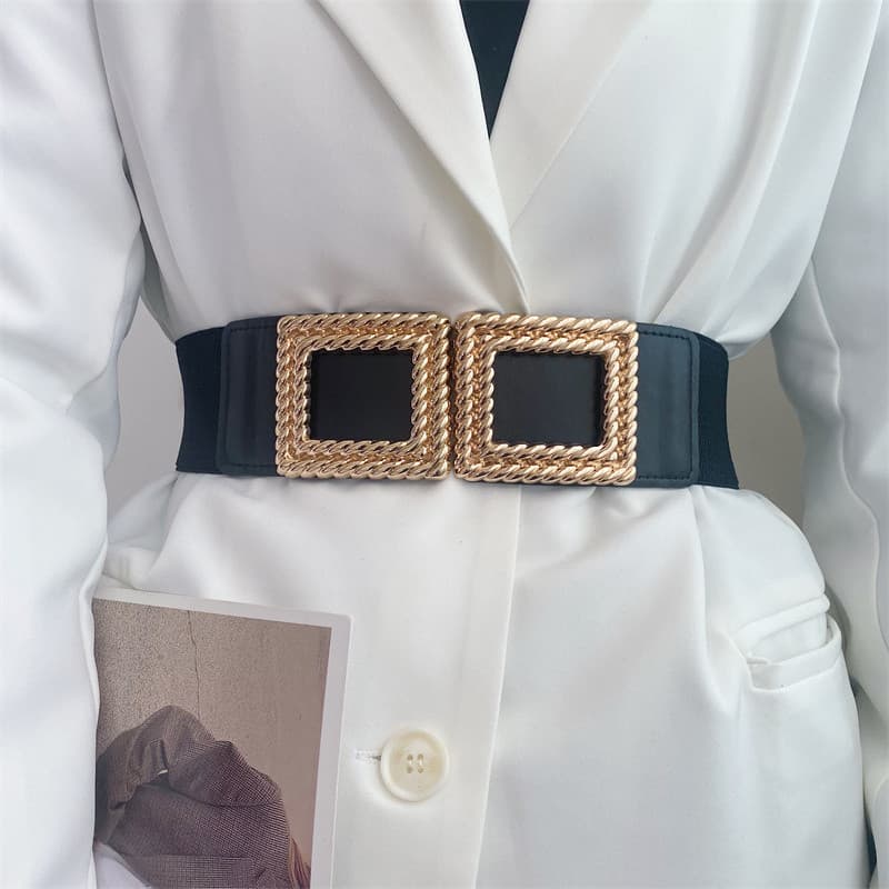 Versão coreana cinto feminino temperamento elástico combinando vestido cinto moda ins estilo cintura estreita cinto elás