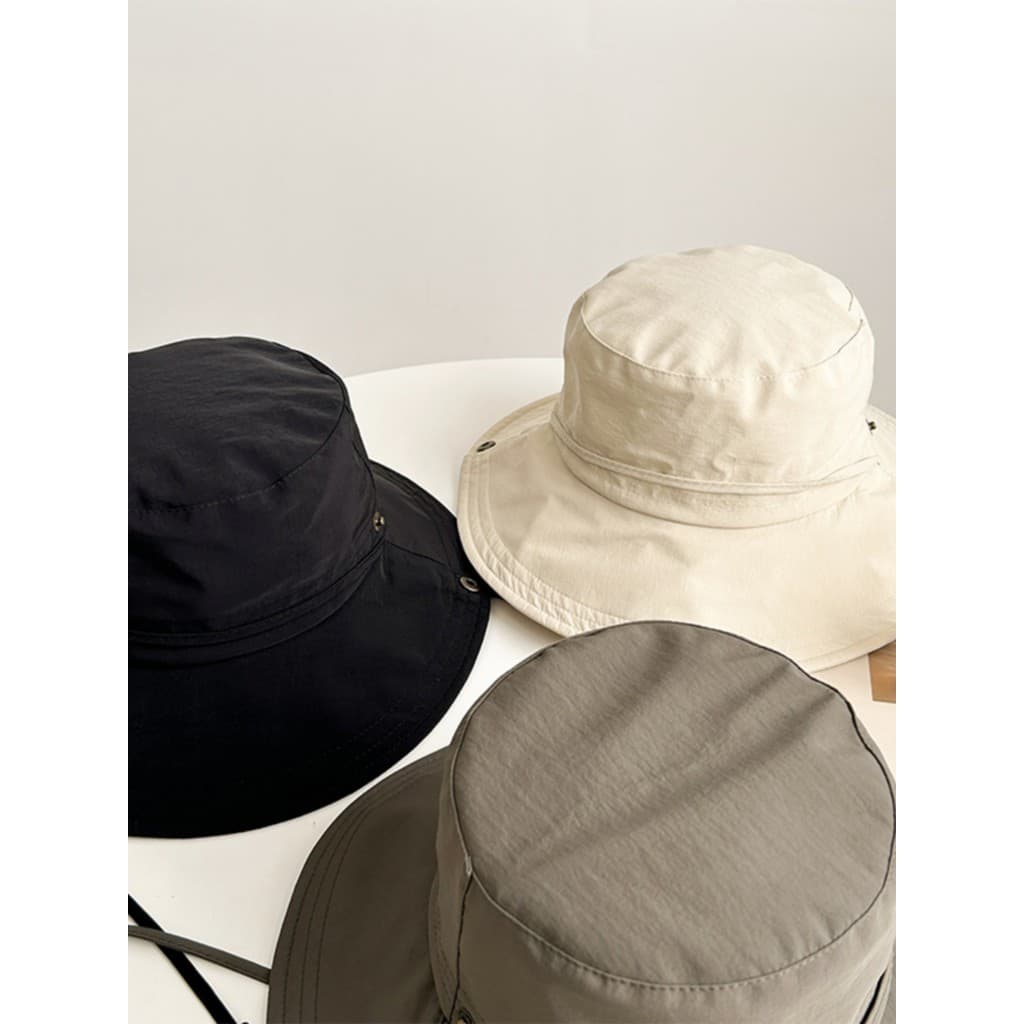 Primavera outono Unisex novo estilo ao ar livre praia viagem compras cor sólida balde chapéu verão chapéu de sol