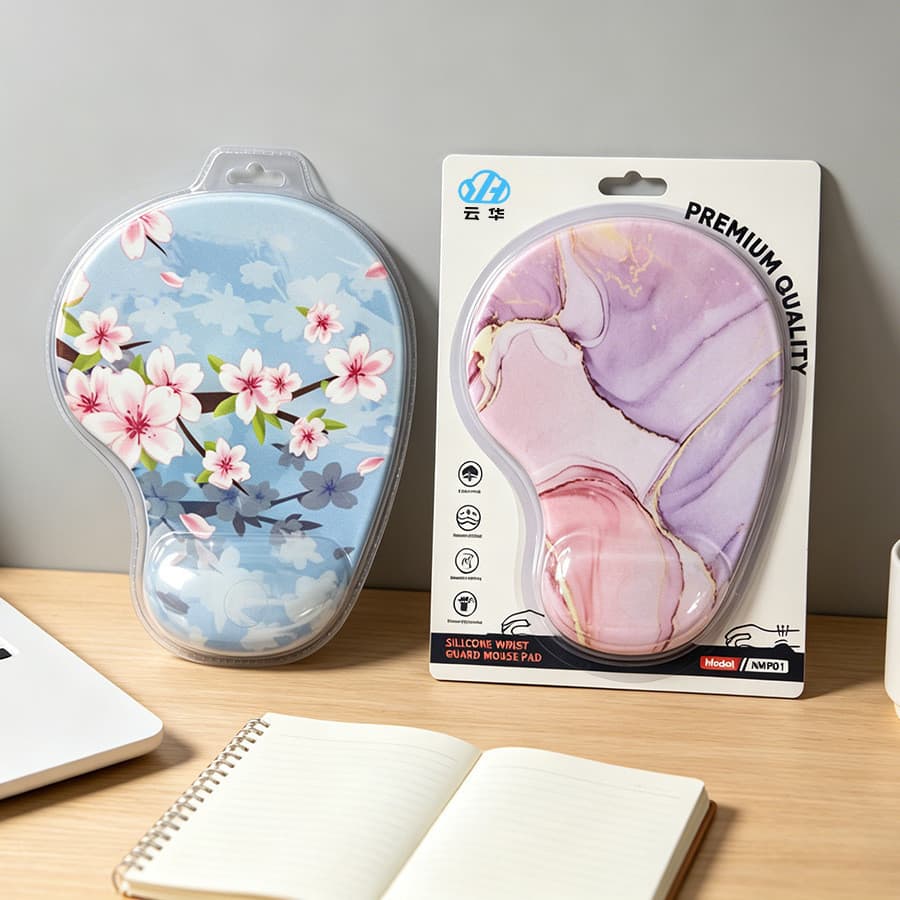 [Desconto de novo produto] Mouse pad de pulso de Silicone, face única, cor sólida, descanso de pulso, borracha macia, mo