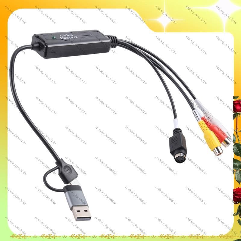[Entrega Rápida R] Adaptador De Placa De Captura De Vídeo USB 2.0 Tipo C AV S Composto Para Câmera OBS PC
