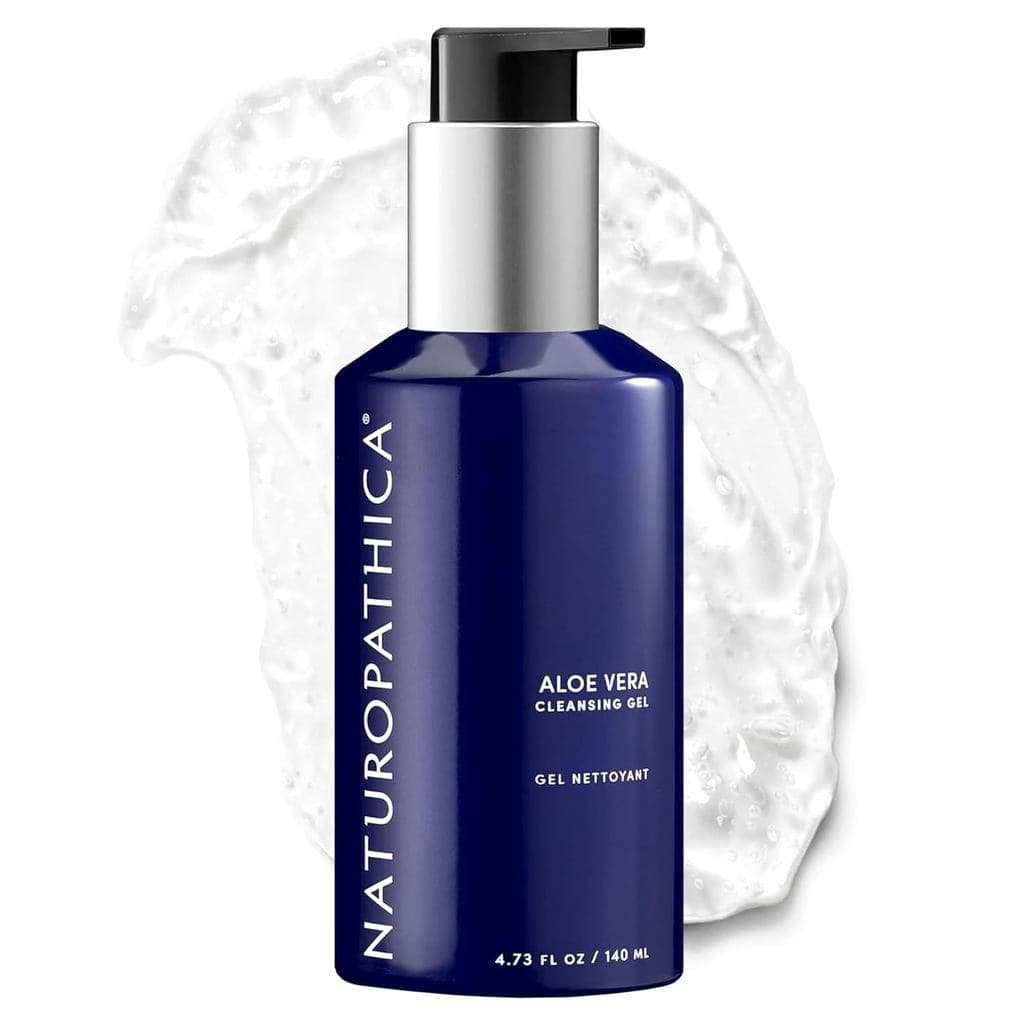 Gel de Limpeza com Aloe Vera Naturopathica, 4,73 fl oz |   Gel de limpeza facial diário clarificante com aloe vera e lav