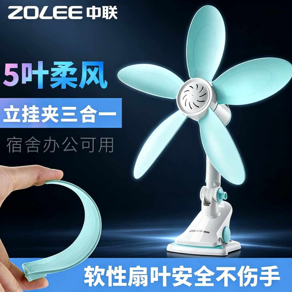 China pequeno ventilador clip-on ventilador dormitório estudante cama clip-on alto vento escritório em casa mesa de mesa