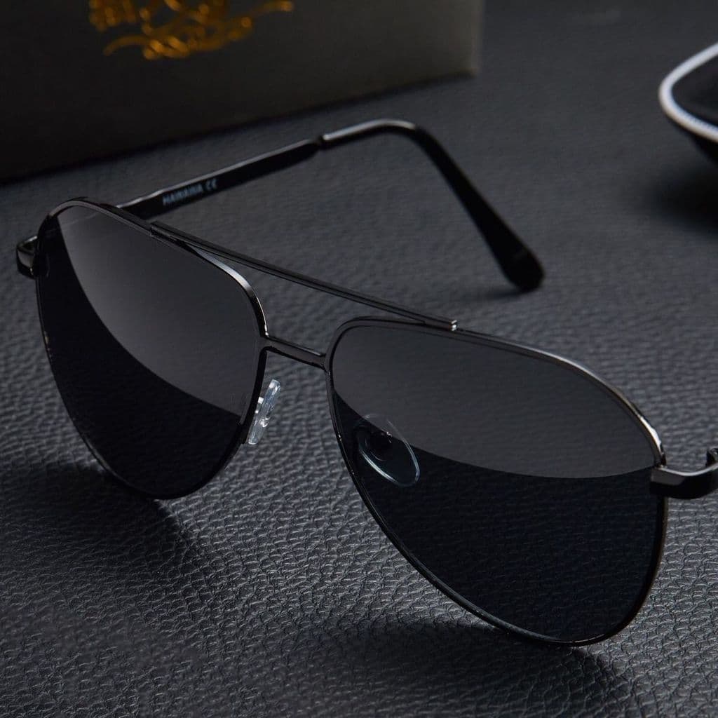 Novo estilo óculos de sol masculino óculos de sol condução pesca sapo óculos preto cego cos condução