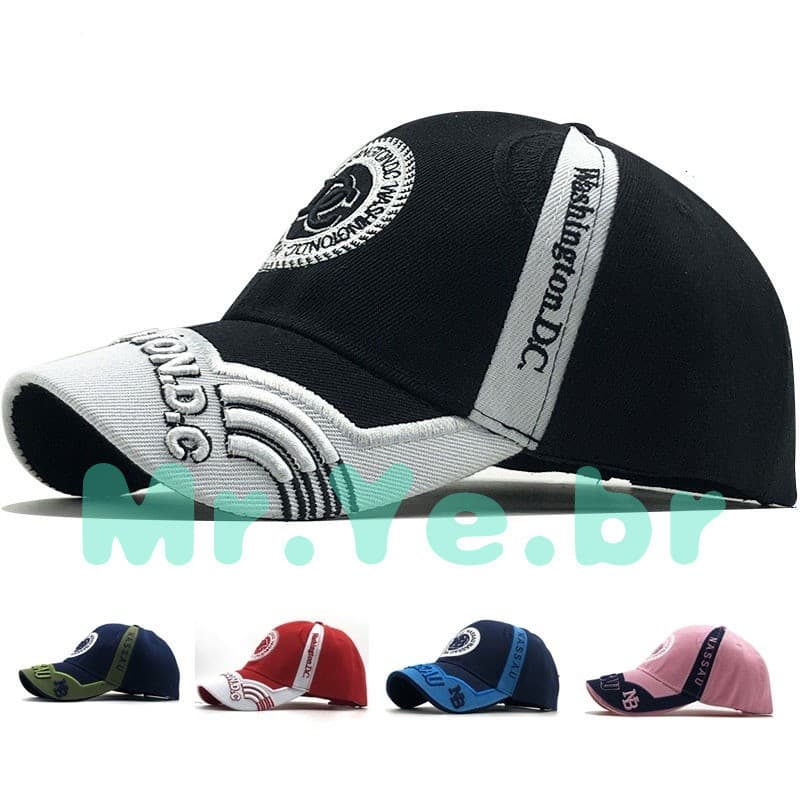 Boné de beisebol masculino de marca de alta qualidade, estilo ajustável, boné feminino com aba, boné trucker.