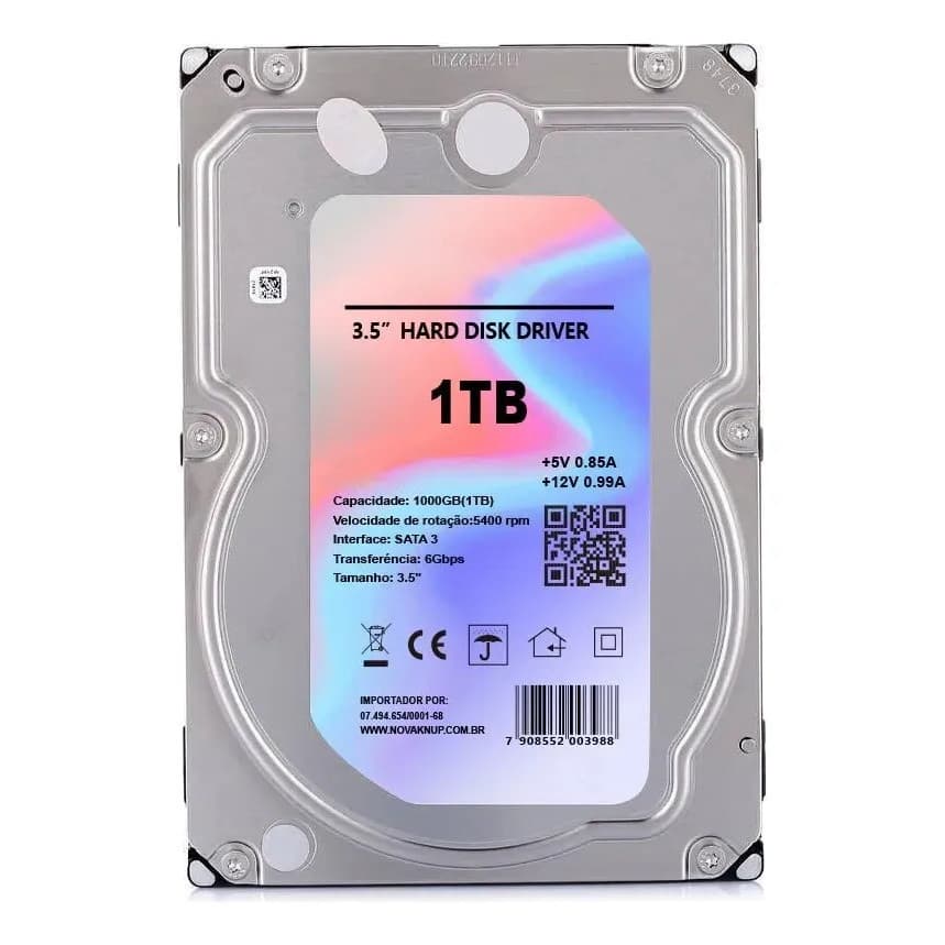 Disco Rigido Hd 1tb Armazenamento 3.5 Sata 5400 Rpm Interno