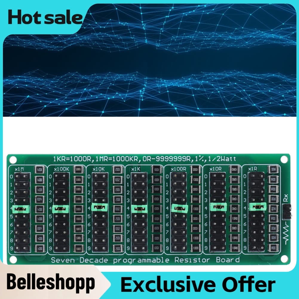 Placa de resistor programável belleshopp-br 0R-9999999R Módulo de resistência ajustável AC200V para experimento