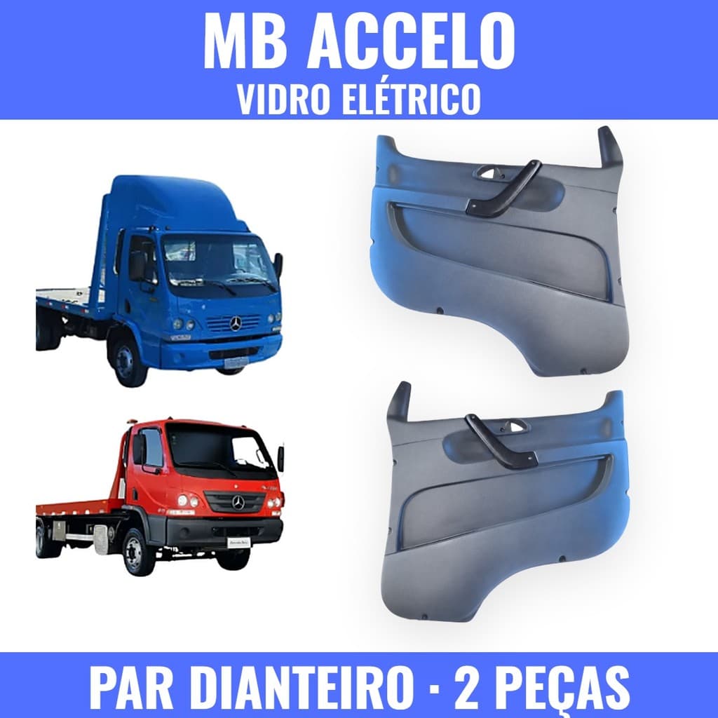 Par Dianteiro Forro Porta Caminhão MB Accelo 715 815 915 1016 Vidro Elétrico 2005 a 2012