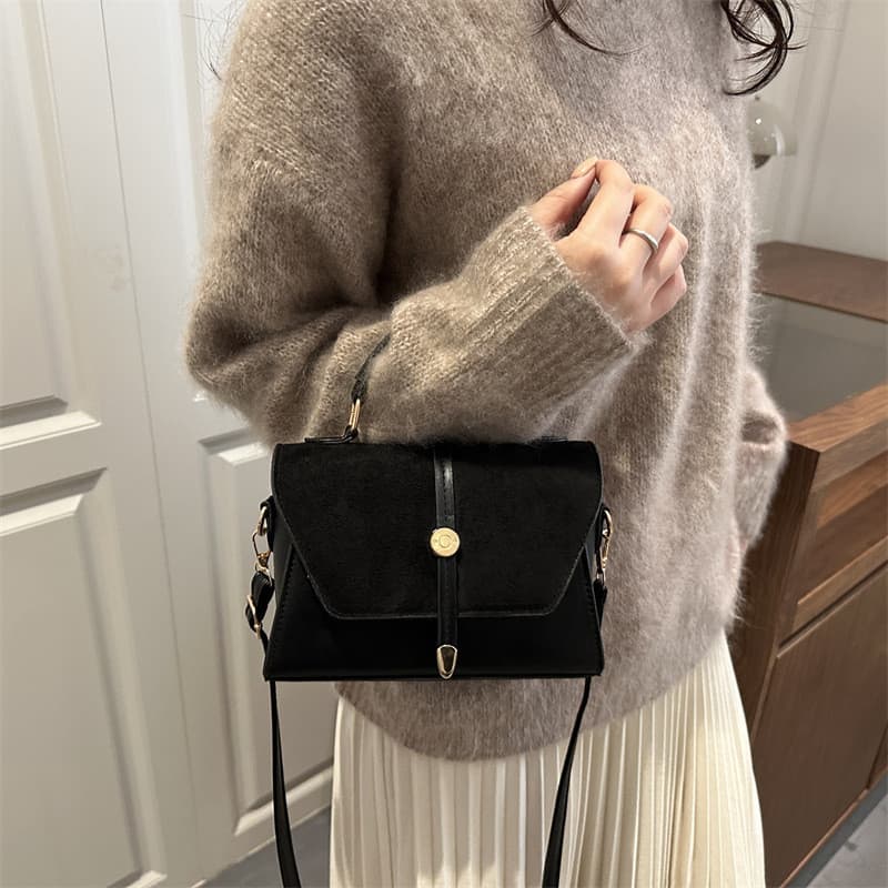 Bolsa Crossbody Quadrada Pequena E Elegante Para Mulheres , De Ombro Texturizada Moderna Casual K