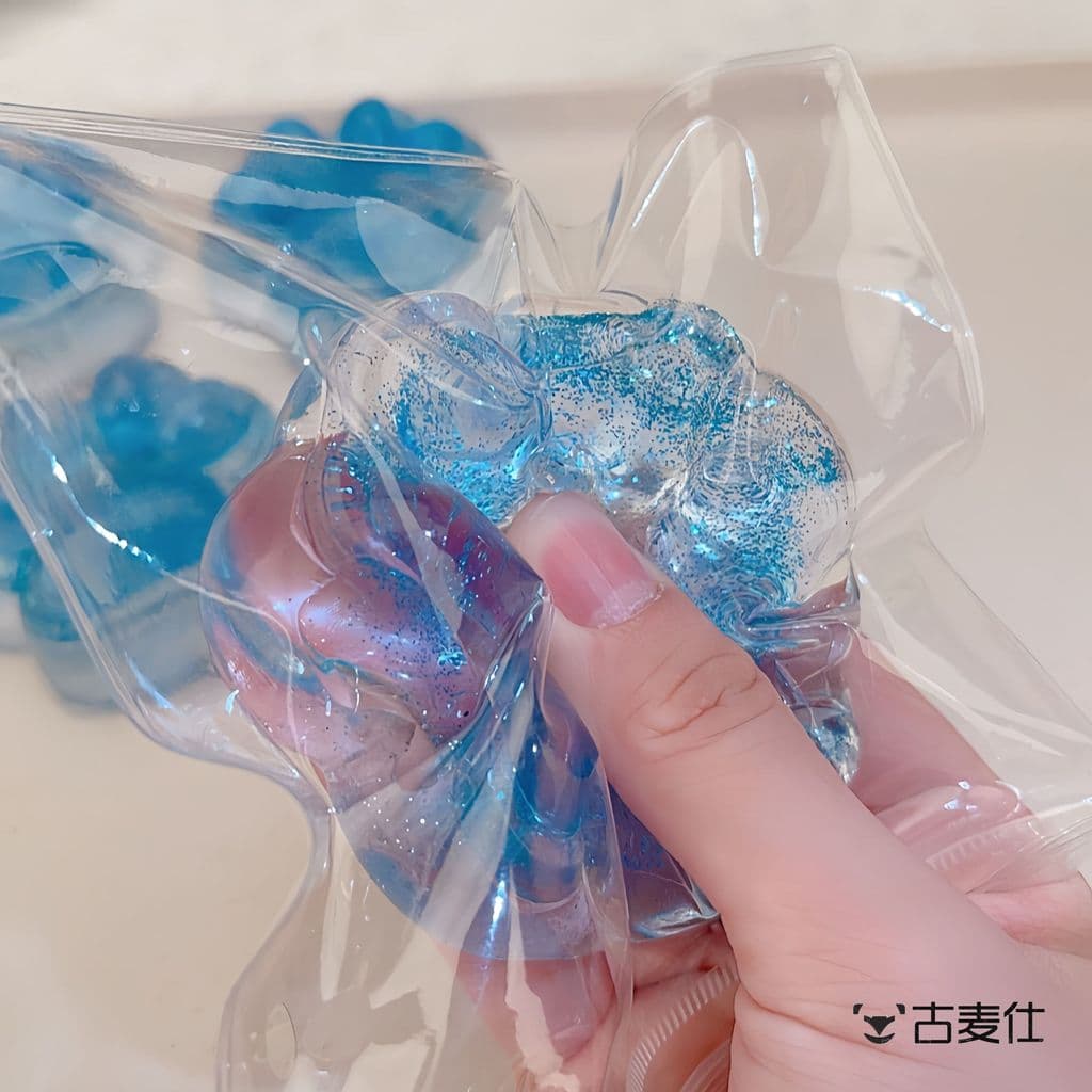 Super Descompressão!Gelo transparente sal marinho gato garra pitada squishy brinquedo de descompressão lama podre sentir