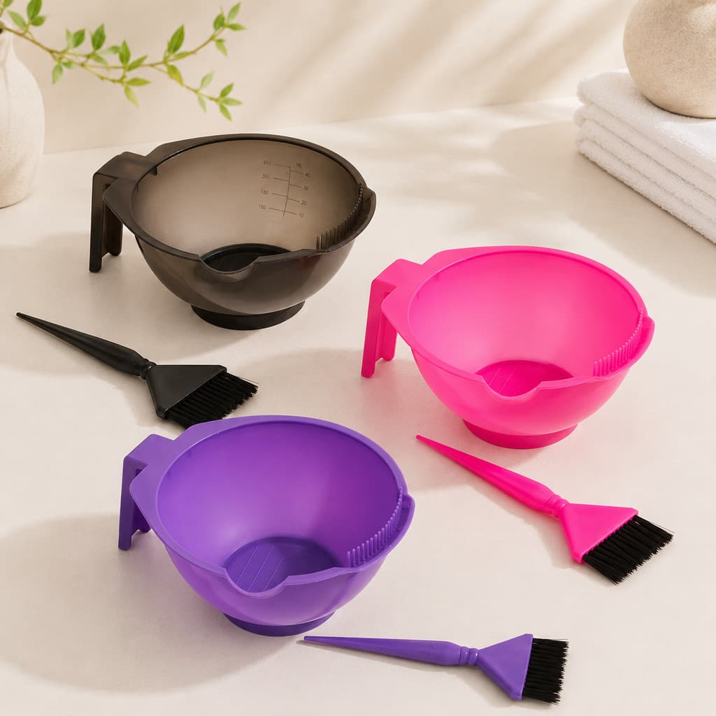 Kit Profissional Coloração e Descoloração Pincel Cumbuca Luxo Cores Banhho de Lua e Progressivas
