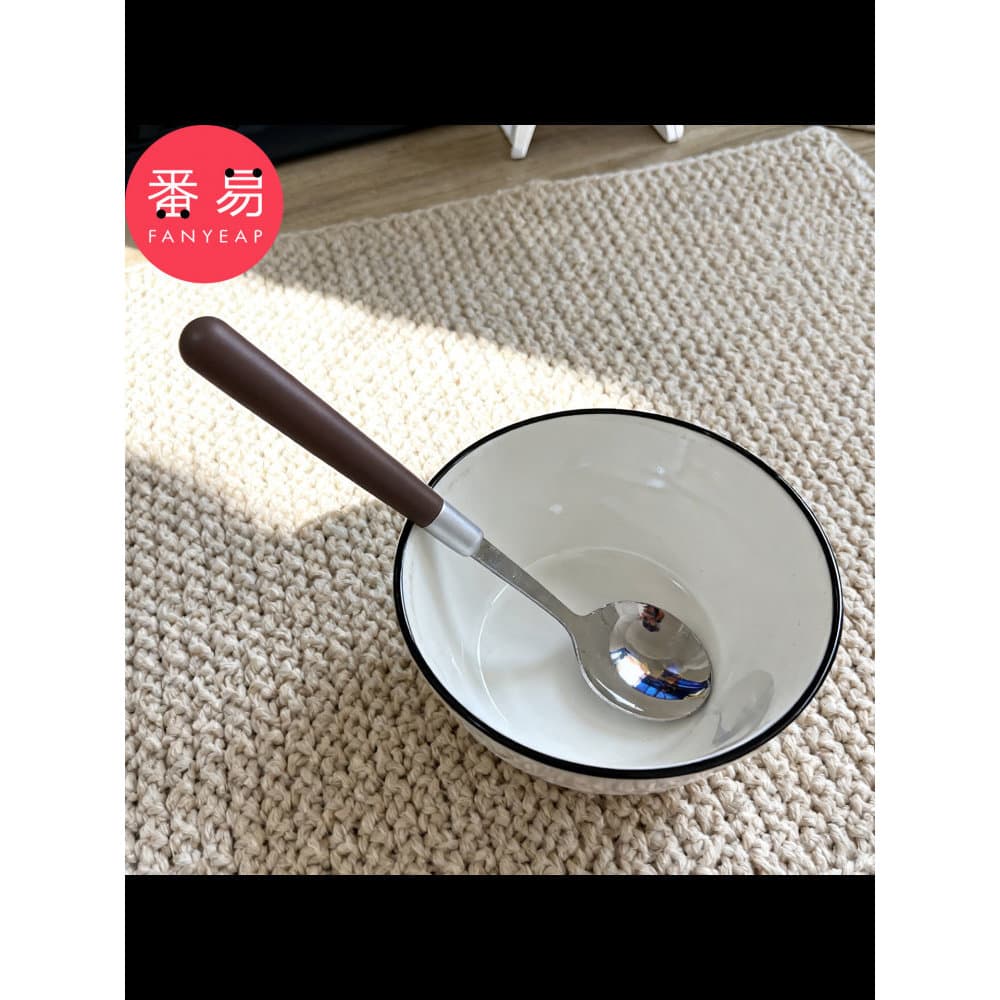 Colher/aço inoxidável E1pn008-Utensílios de mesa domésticos simples arroz seco colher redonda de aço inoxidável colher d