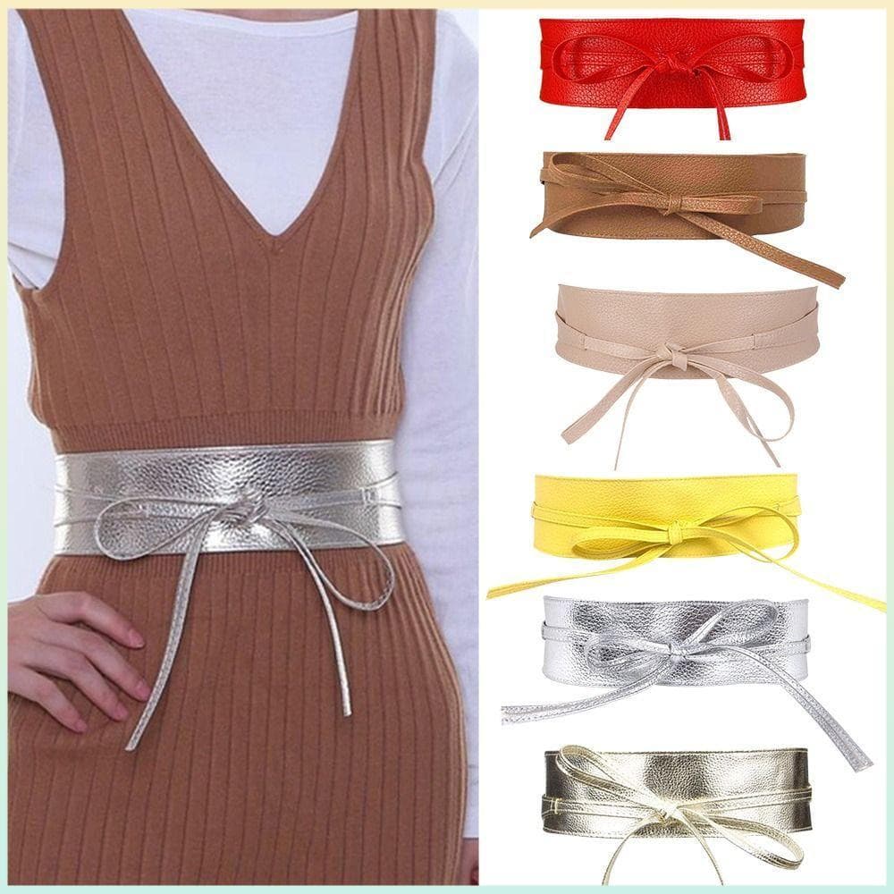 Espartilho Cintura Luxo Simples Envoltório Slim Fit Senhoras Vestido Cummerbands