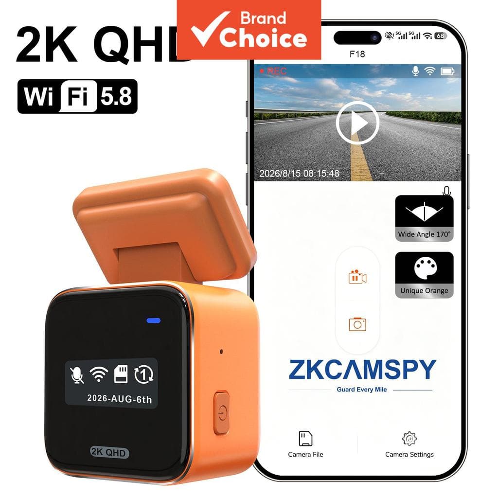 Câmera Veicular Dash Cam 2k, visão noturna, bloqueio de emergência, controle por voz, monitor de app