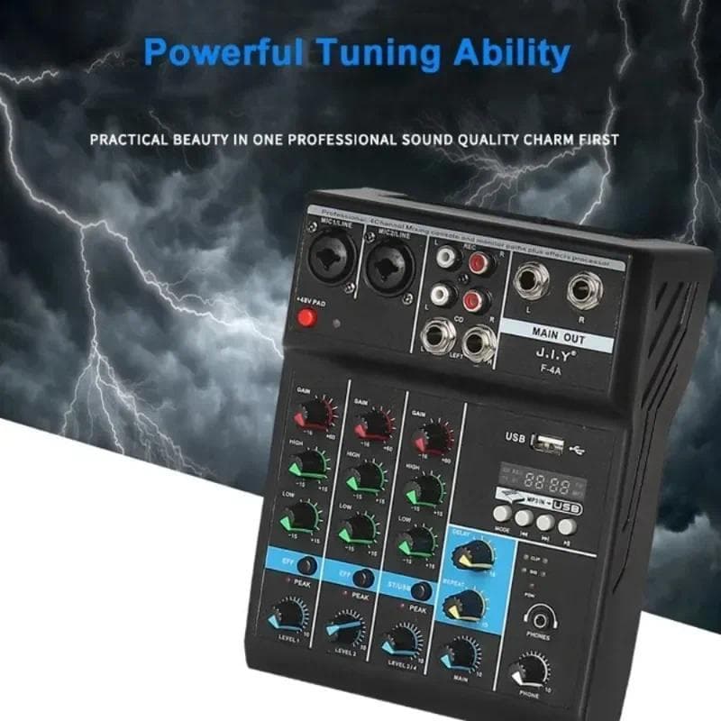 Mixer De 4 Vias , Processador Profissional De Efeitos Sonoros , Equipamento , Console De Mixagem , USB , Portátil , Cons