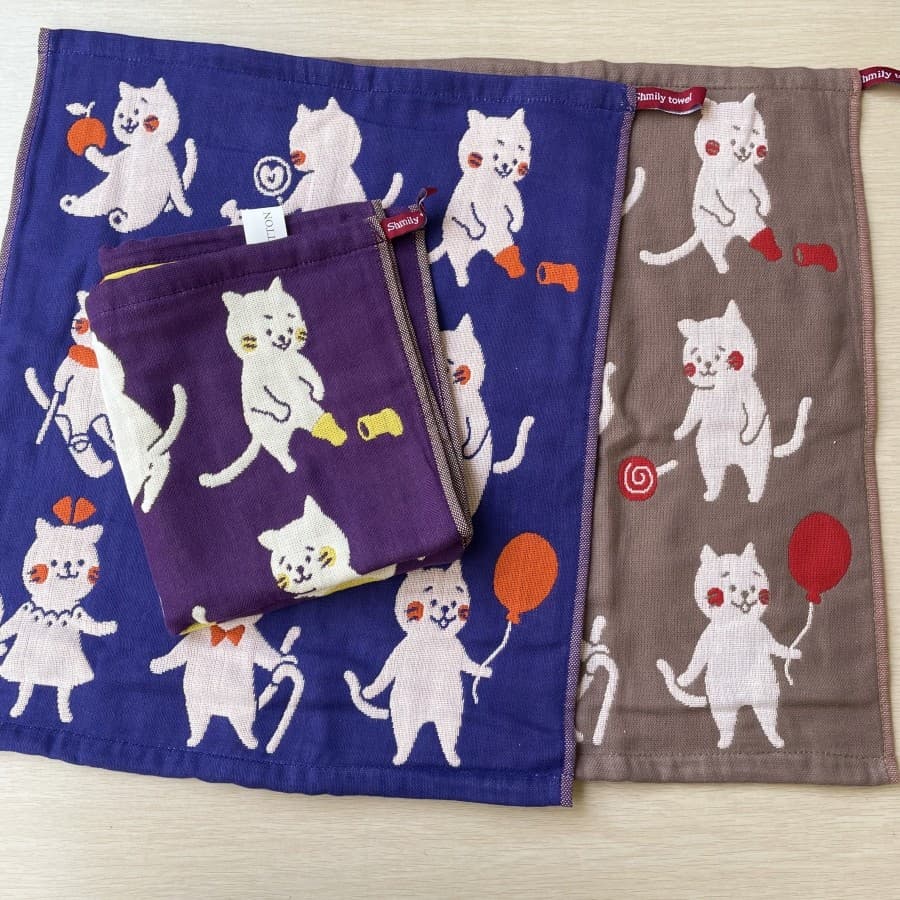 Departamento de gatos mantimentos coreano esportes gato gaze toalha quadrada dos desenhos animados gatinho macio absorve
