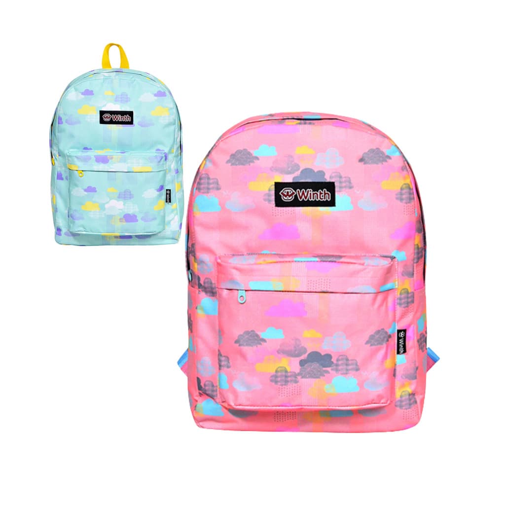 Mochila Escolar Juvenil Feminina Nuvens 17,5" 45cmx30cm