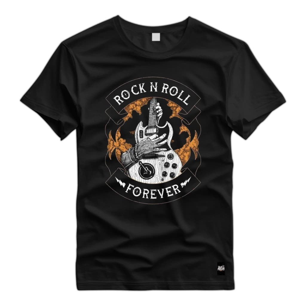 Camiseta Estampada Masculina Lançamento Estilo Rock N Roll Forever (Ref:1047)