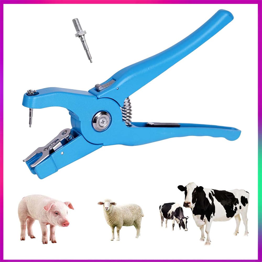 Aul Alicate Aplicador De Brinco Bovino Universal Azul