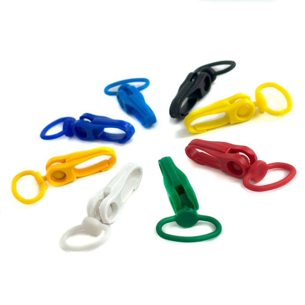 100 Unidades - Mosquete Plástico Giratório 20mm - Ideal para Cordões e Chaveiros