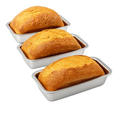 Kit 3 Conjunto 3 Formas Assadeiras Pão Biscoito Bolo Retangular Grande Media Pequena Alumínio