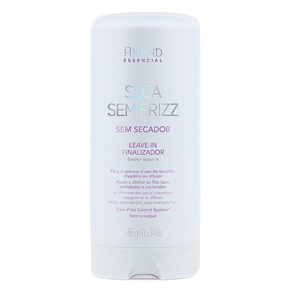 Leave In Amend Essencial Seca Sem Frizz -180g -Proteção Térmica Chapinha e Secador