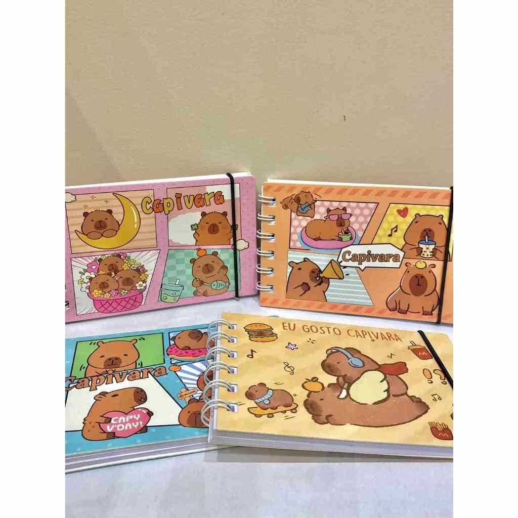 Book 64 Mini Drawing Capybara Pages Showing All Pins Portable 09x14cm