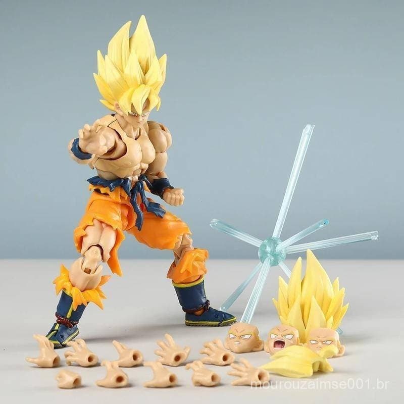 Dragon Ball Legends Modelo Articulado Super Saiyan Goku em PVC Figura Móvel Brinquedo Personagem Presente