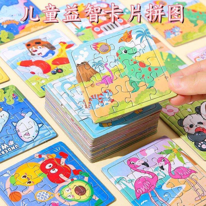 Criativo criativo dos desenhos animados pequeno quebra-cabeça crianças quebra-cabeça de papel bebê educação precoce cart