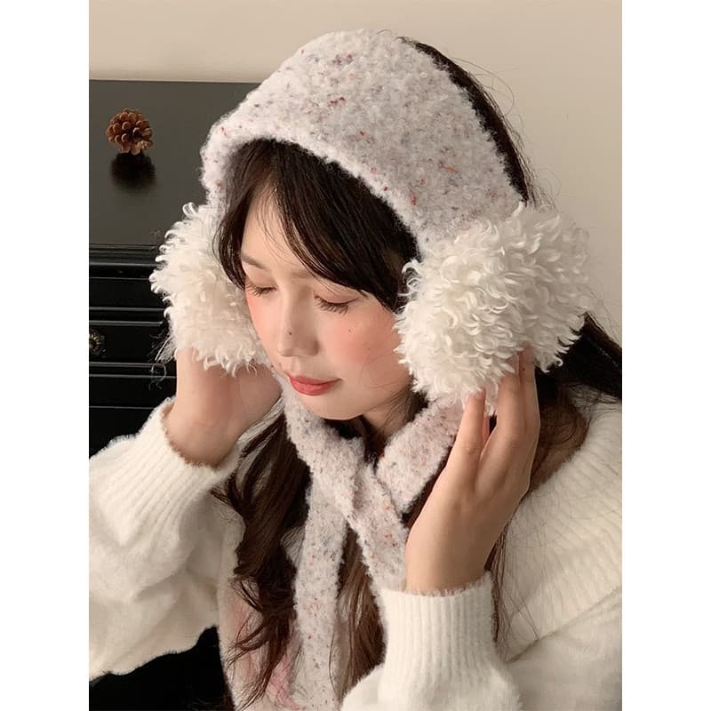 Orelha quente estilo feminino 2026 novo estilo outono inverno versão coreana high-End sentimento na moda quente All-Matc