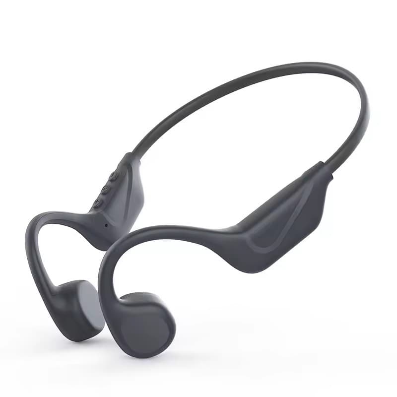 Fone Condução Óssea Faixa Cervical Suspenso na Orelha, Cancelamento de Ruído para Ligações, À Prova d'Água para Esportes