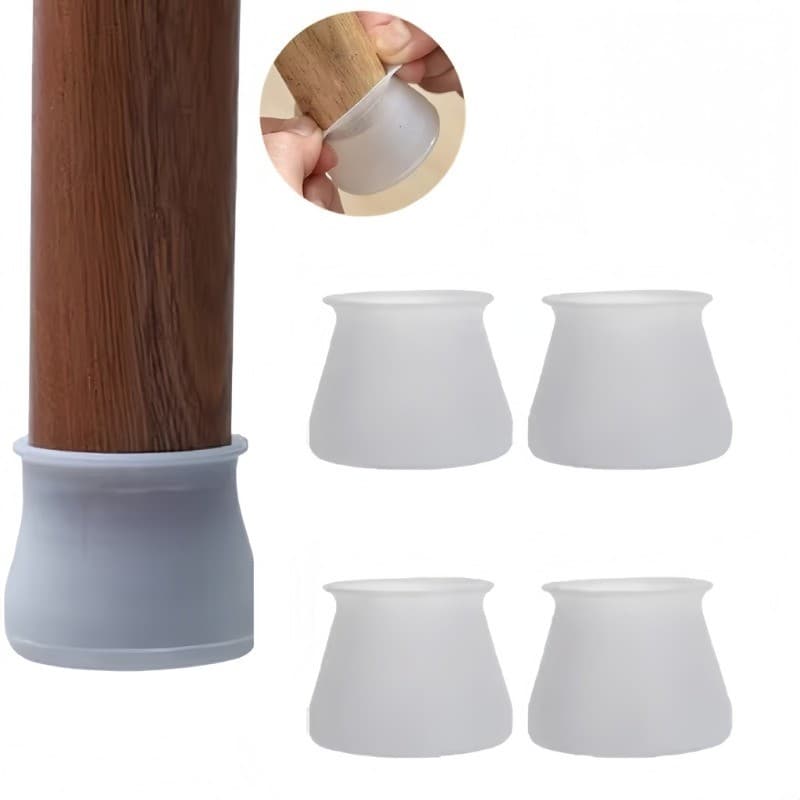 16Pçs Silicone Mesa Pé Almofada Cadeira Perna Capa Tampas Antiderrapante Mudo Piso Protetor