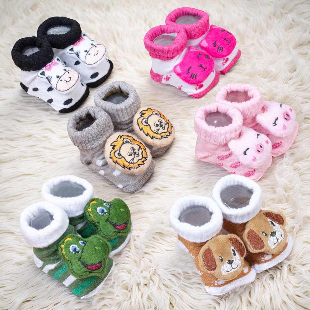 Pantufas De Bichinhos Para Bebês Até 12 Meses [F131]