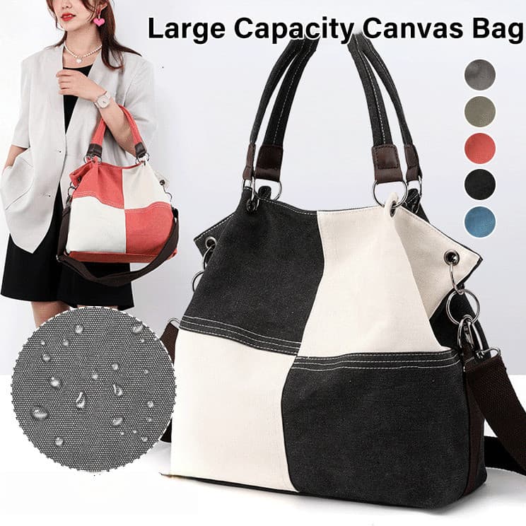 Bolsa tote de lona colorida para mulheres, ideal para amantes de livros.