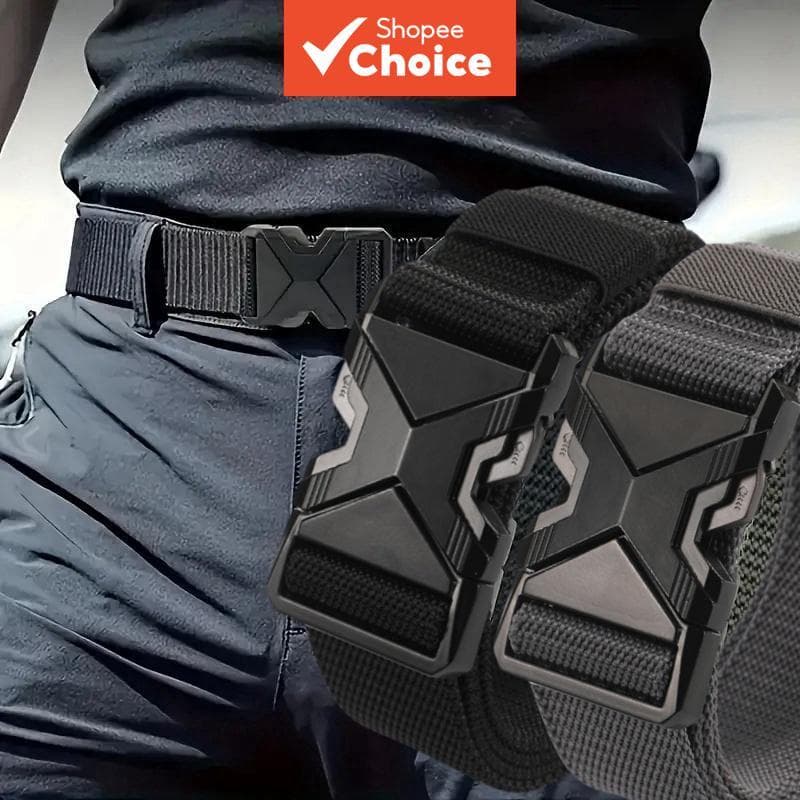 Novo cinto masculino respirável com fivela de liberação rápida ajustável para motocicleta ao ar livre e caminhadas