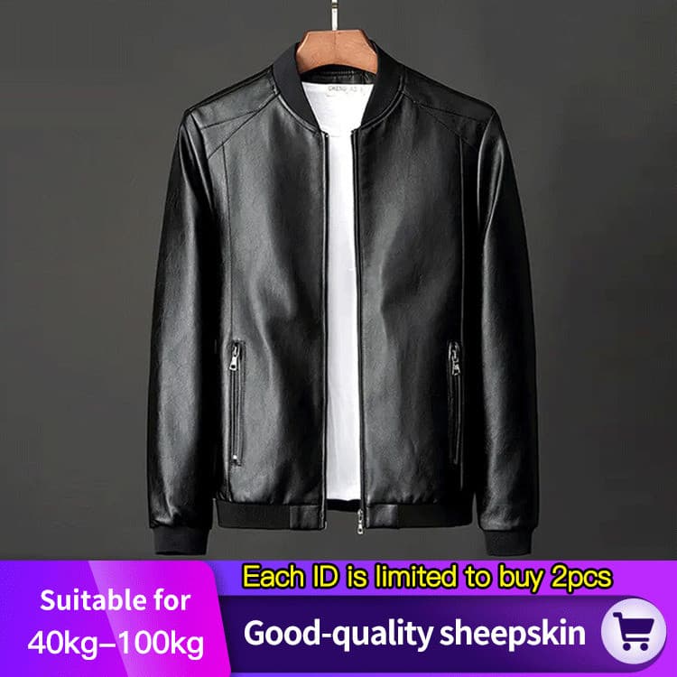[Jaqueta de Couro] Jaqueta Masculina Motoqueiro/Estilo Diário/Casual/Outono