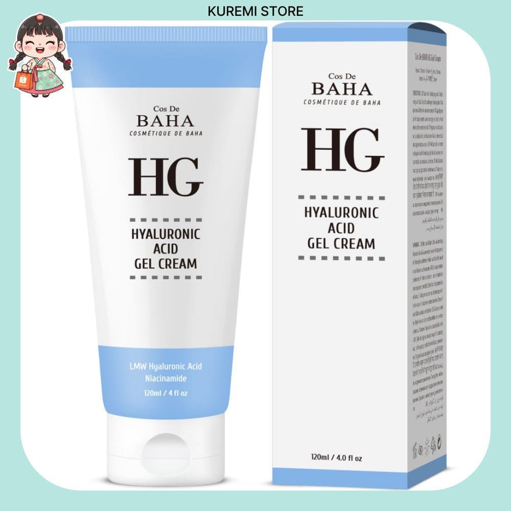 COS DE BAHA HG 7 Ácido Hialurônico Esqualano Pantenol Gel Creme 120ml