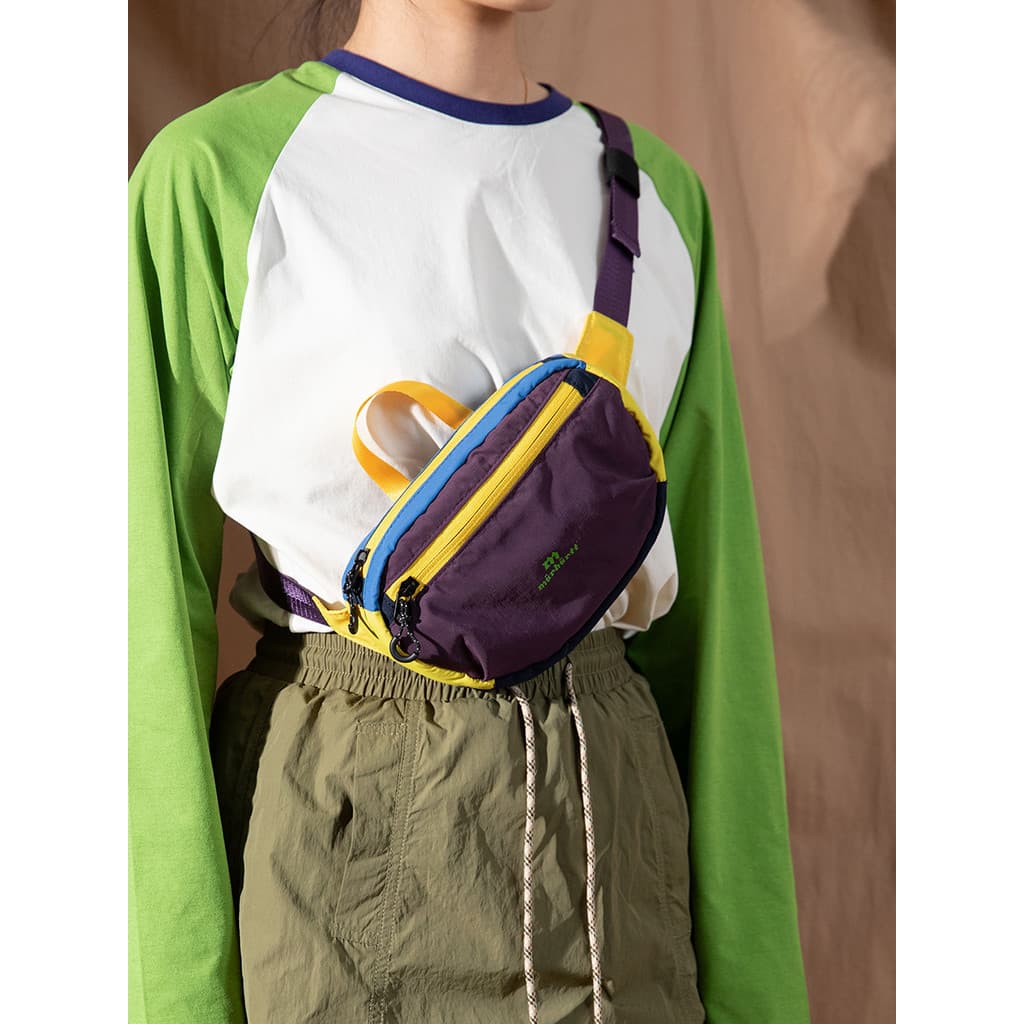 Nicho Design bolsa de peito feminina série montanha contraste cor mensageiro saco ao ar livre leve saco do telefone móve