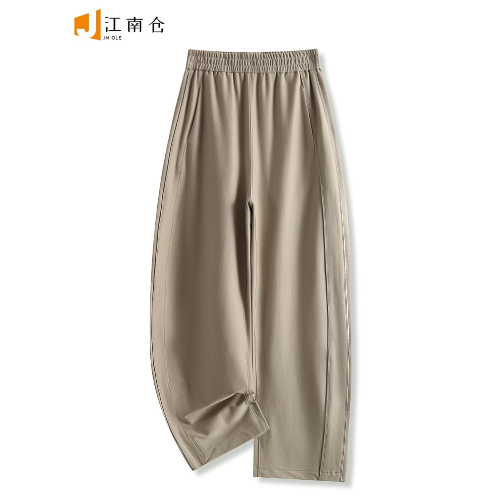 Jiangnancang||Grande marca de remoção de armário 2024 primavera outono novo estilo calças casuais femininas cintura elás
