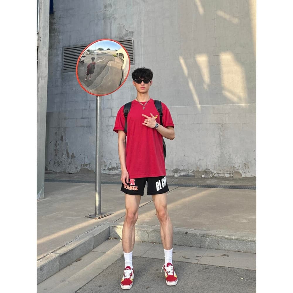 American street Wear carta impressa basquete quarto calças dos homens rua verão solto respirável esportes Fitness na alt