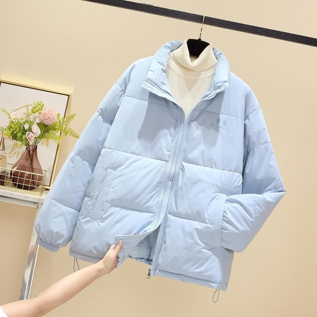 Jaqueta acolchoada feminina inverno 2025 novo estilo solto mais magro olhar pão jaqueta para baixo jaqueta acolchoada en