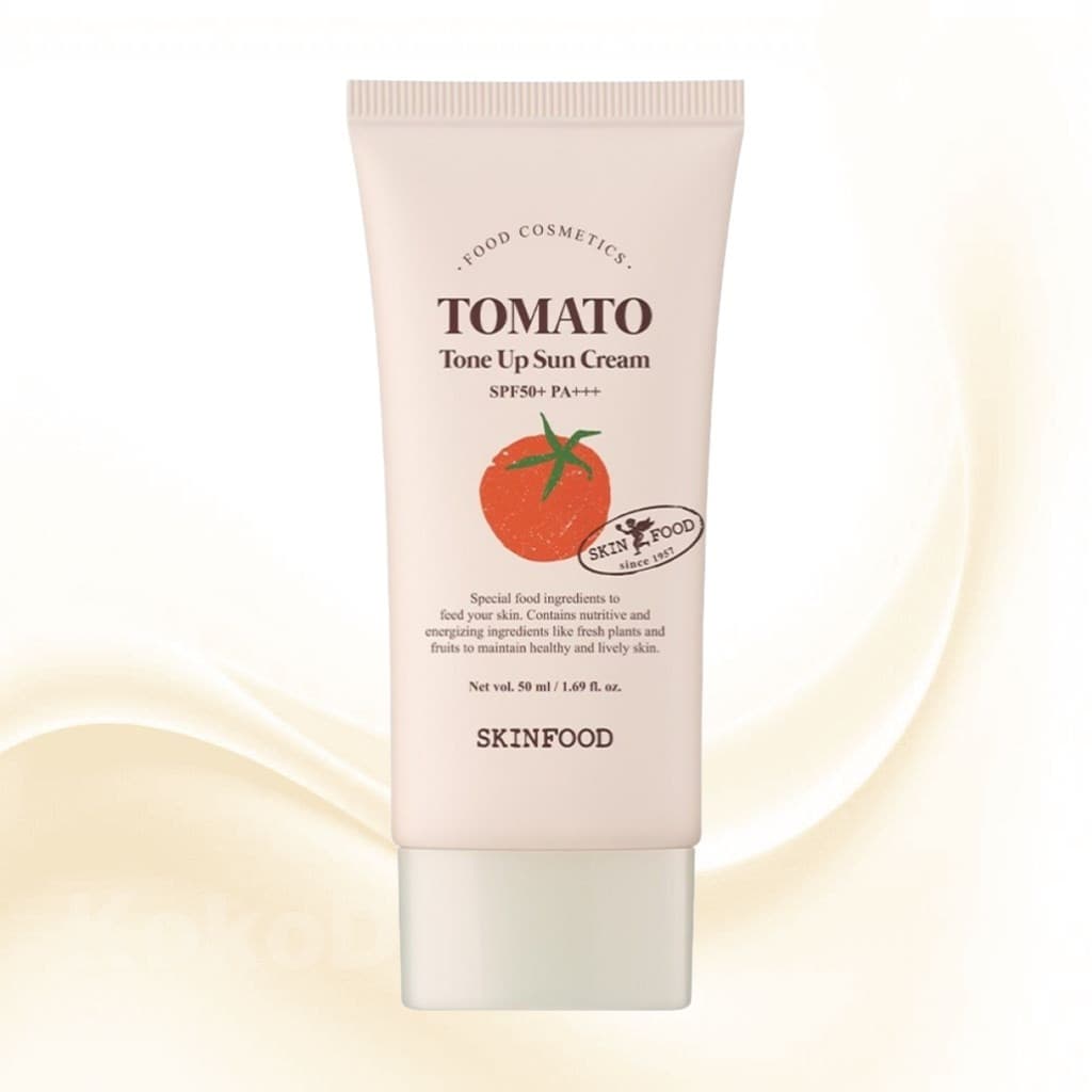 [skinfood] Creme Solar Tomado De Tomate , Fps50 + PA + + , 50ml , 1 Unidade/Coreano Fps50/Fórmula Tonificante