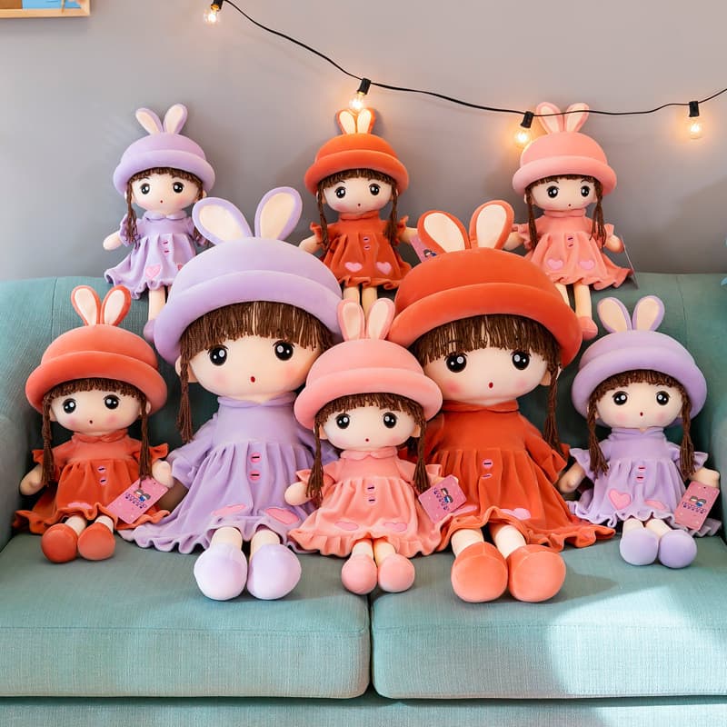 Genuíno coelho orelha querida filipina boneca brinquedo de pelúcia coelho travesseiro menina boneca presente aniversário