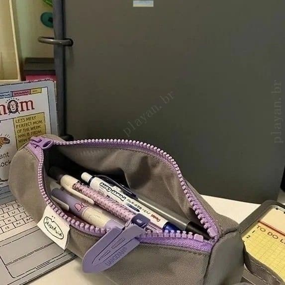 Estojo pequeno e leve para estudantes, estojo cosmético para lápis, tamanho pequeno, bolsa de armazenamento, moda à prov